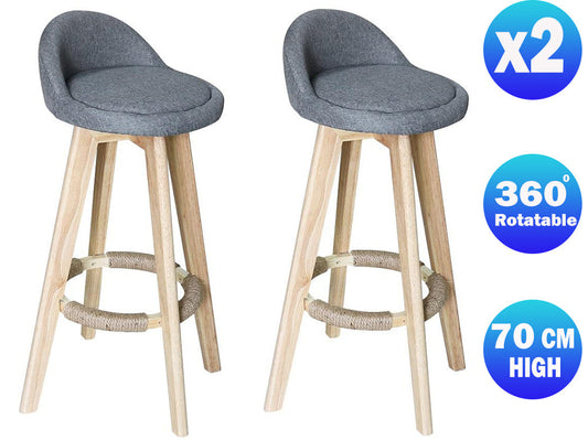 Bar Stools Chair 360 Degree Swivel gray
