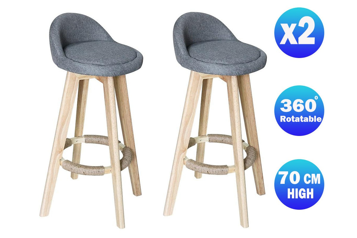 Bar Stools Chair 360 Degree Swivel gray