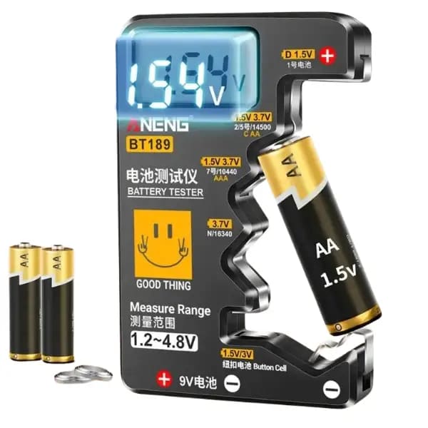 Battery Tester BT189 (Button Cell, AA, AAA, C, D, 9V, 14500, 16340)