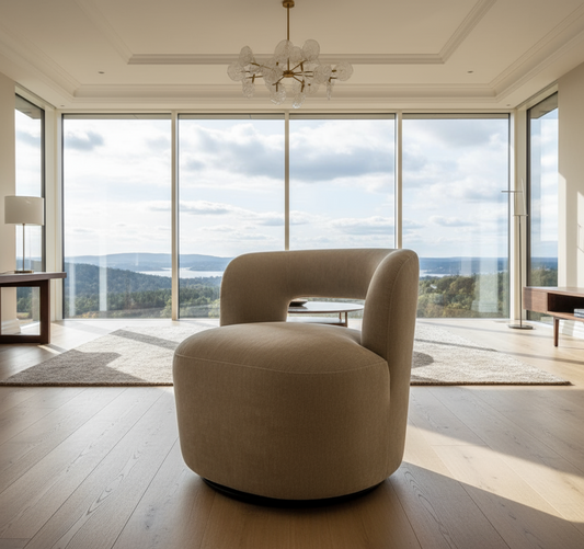 Bayberry Swivel Chair - Clay