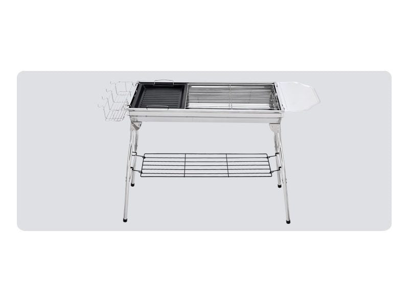 Foldable Stainless Steel BBQ Stove Grill Combo 2