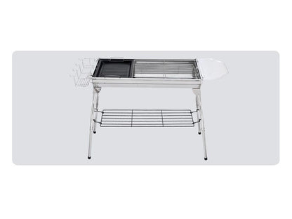 Foldable Stainless Steel BBQ Stove Grill Combo 2