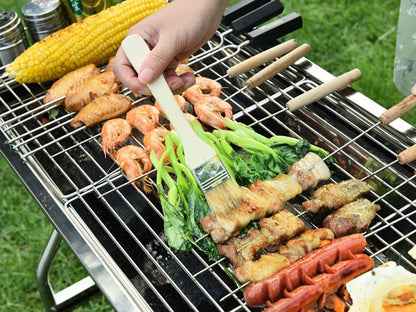 Foldable Stainless Steel BBQ Stove Grill Combo 2