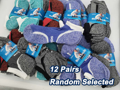 High Performance Sport Socks (12 Pairs) Size 6-10, Random Colour