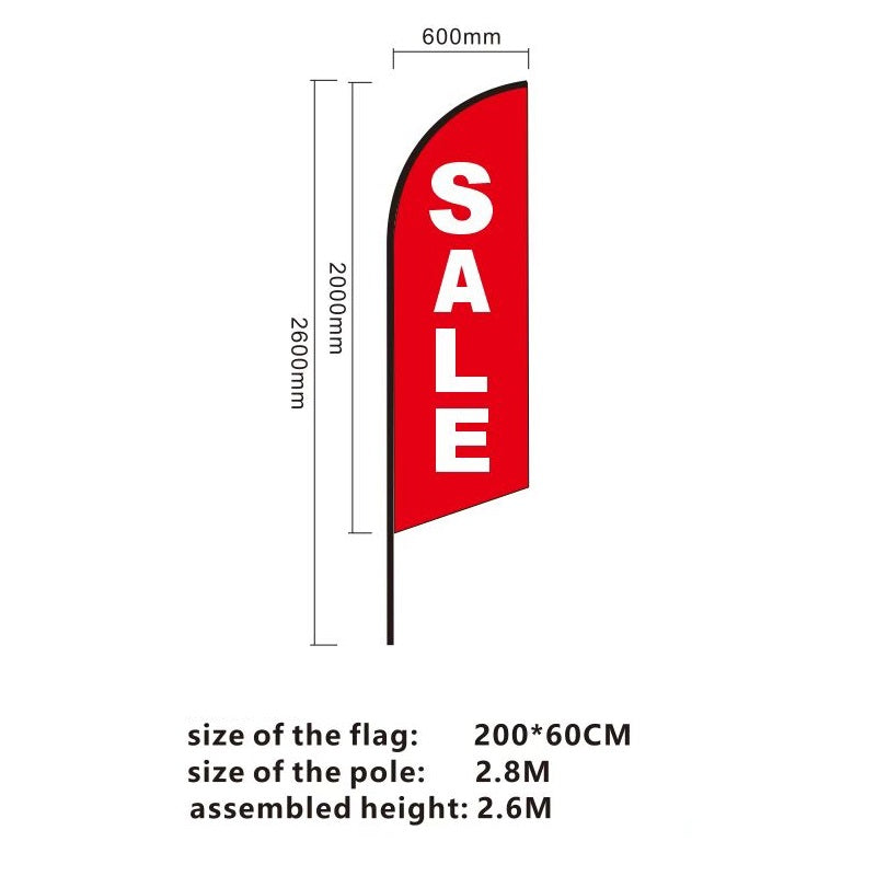 ‘SALE’ 3M Commercial Feather Banner Flag ONLY