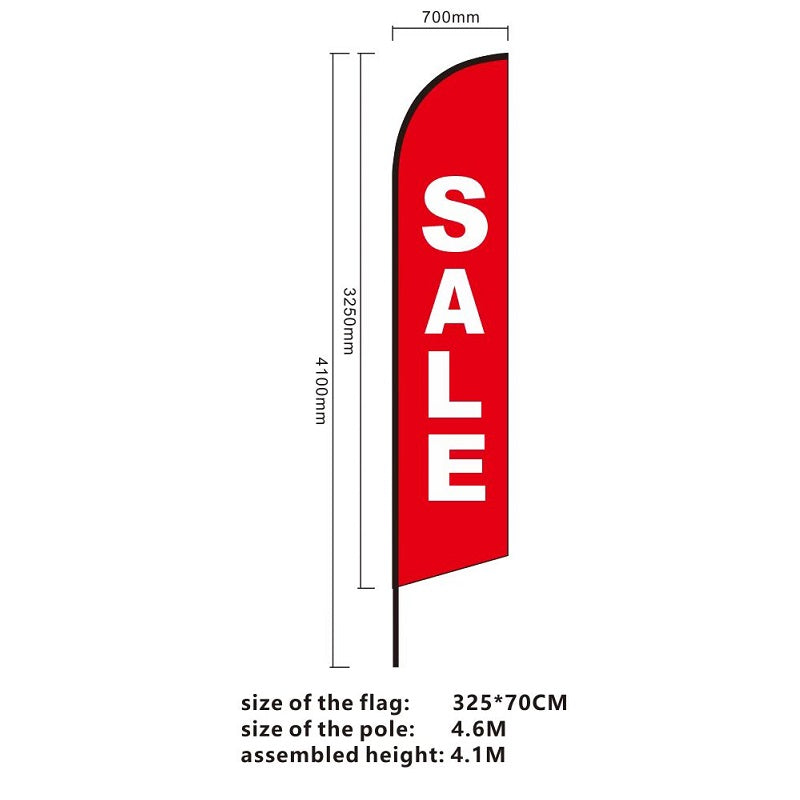 'SALE' 4m Sign Commercial Feather Banner Flag ONLY