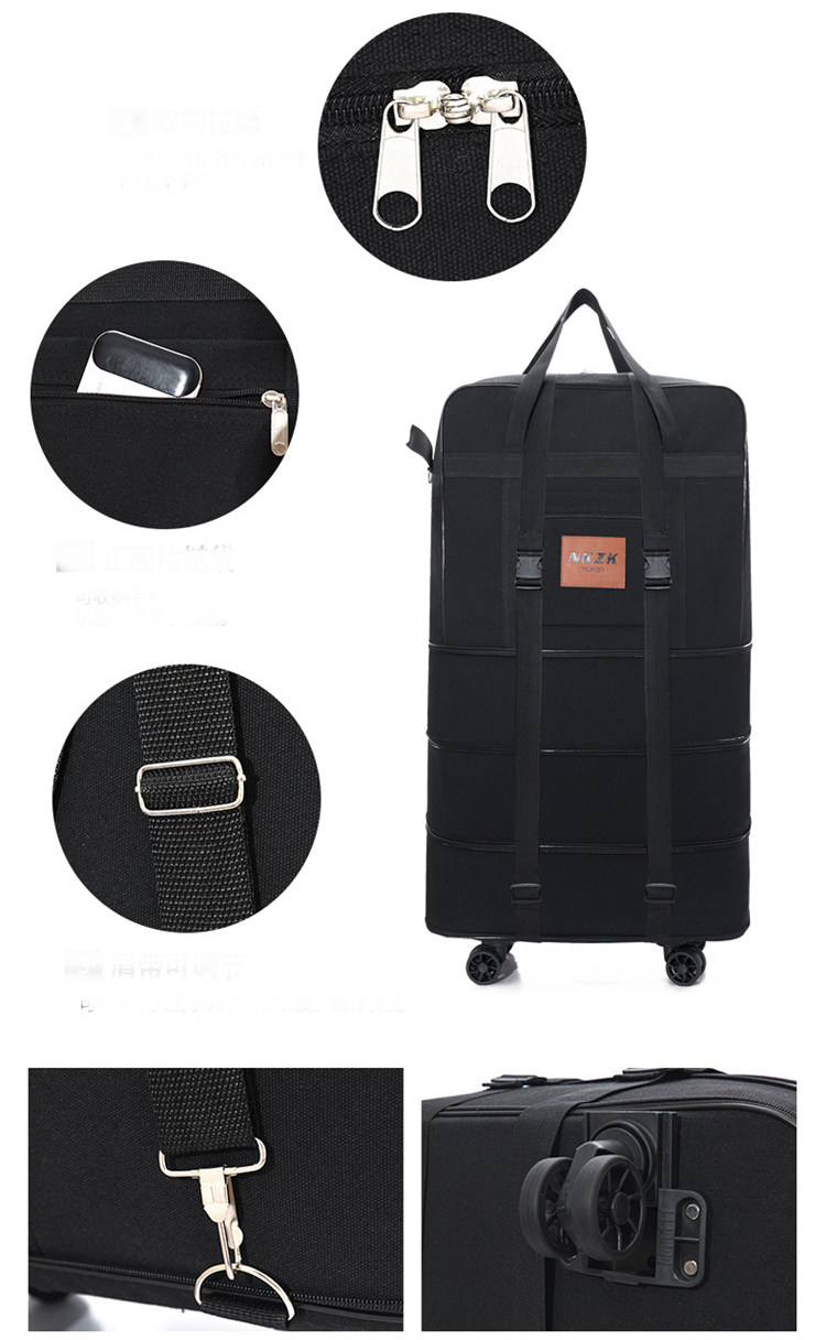 158L Expandable Luggage Bag – Foldable Rolling Travel Bag