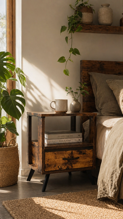 Bedside Table End Table for Bedroom Living Room Office