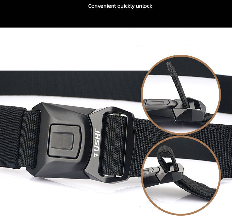 Tactical Belt Military Hiking Nylon Web Rigger Work Belts Heavy-Duty Quick-Relea