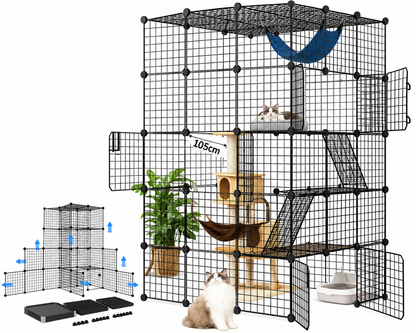 Cat Cage DIY Enclosure Pet Crate Rabbit Hutch Pet Playpen