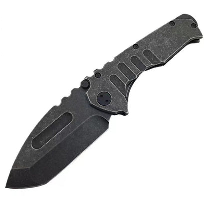 Stonewashed Steel Folding Blade Pocket Knife for Fishing, Camping