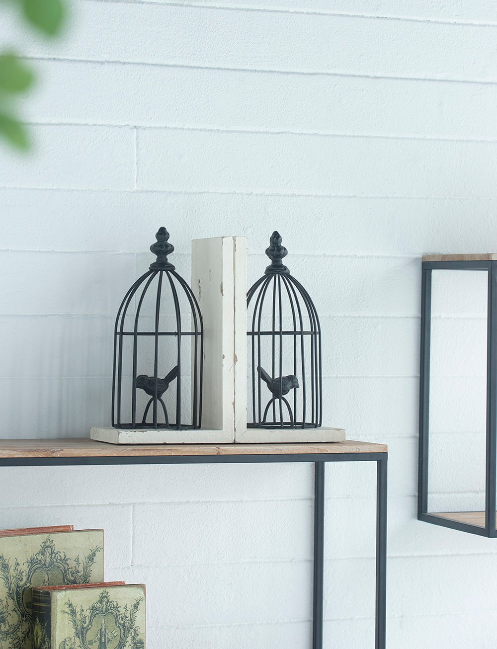 Bird in Cage Bookends - Pair at online8 furniture store Auckland