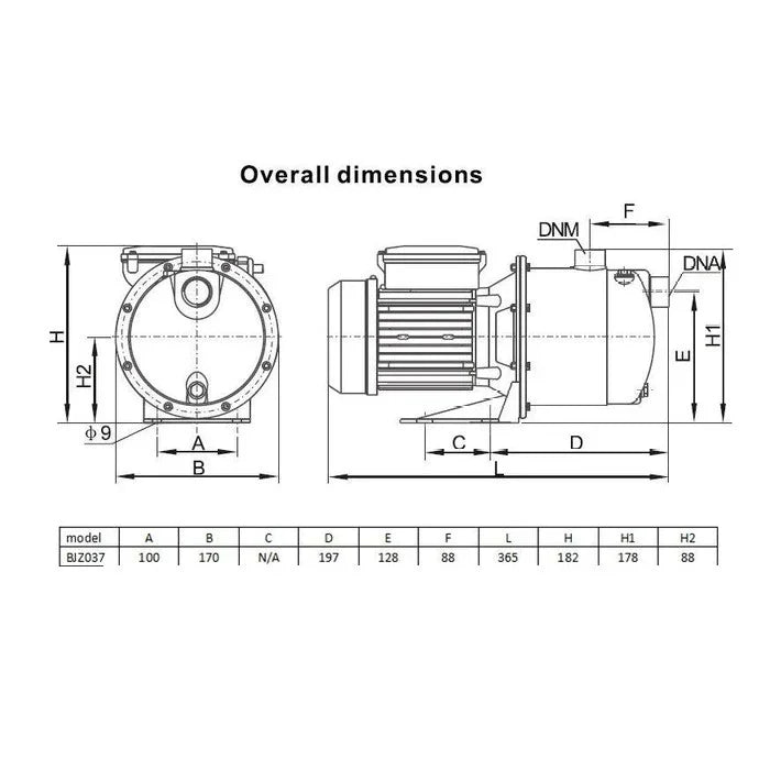 Household Water Pump Electric Garden Jet Pump 370W