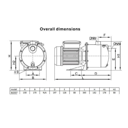 Household Water Pump Electric Garden Jet Pump 370W