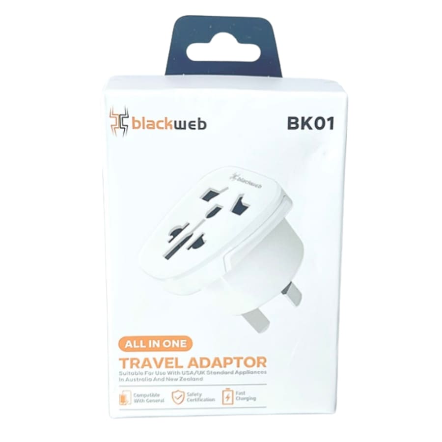 Blackweb All In One Travel Adapter BK01 Wall Plug (USA & UK to NZ & AUS)