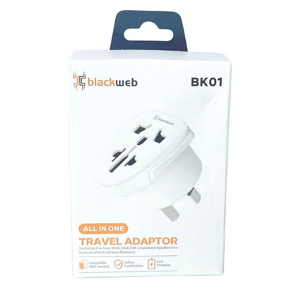 Blackweb All In One Travel Adapter BK01 Wall Plug (USA & UK to NZ & AUS)