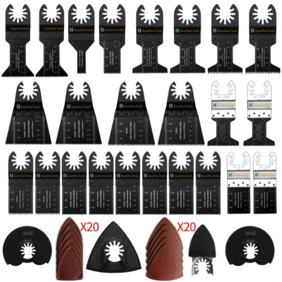 68 PC Oscillating Accessory Kit Sanding Cutting Metal Wood Multitool