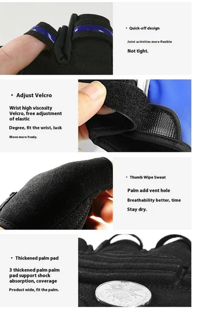 Outdoor Cycling Gloves – Breathable Half-Finger Sun Protection Gloves TJ6401