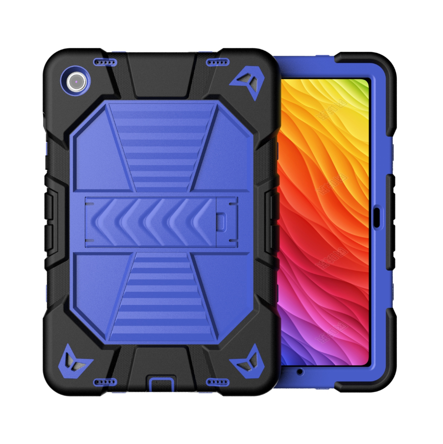 Samsung Galaxy Tab A9+ Plus Rugged Shockproof Case with Kickstand (Blue)