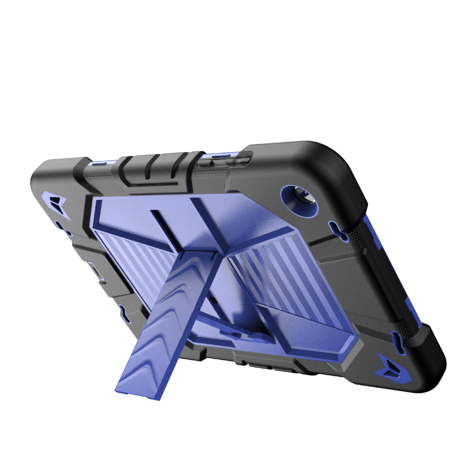 Samsung Galaxy Tab A9+ Plus Rugged Shockproof Case with Kickstand (Blue)