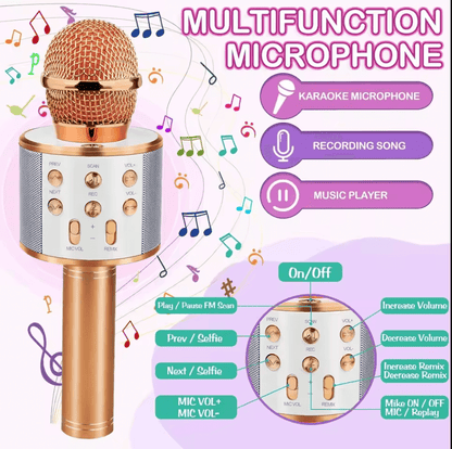Wireless Bluetooth Karaoke Microphone– 5-in-1 Portable Mic