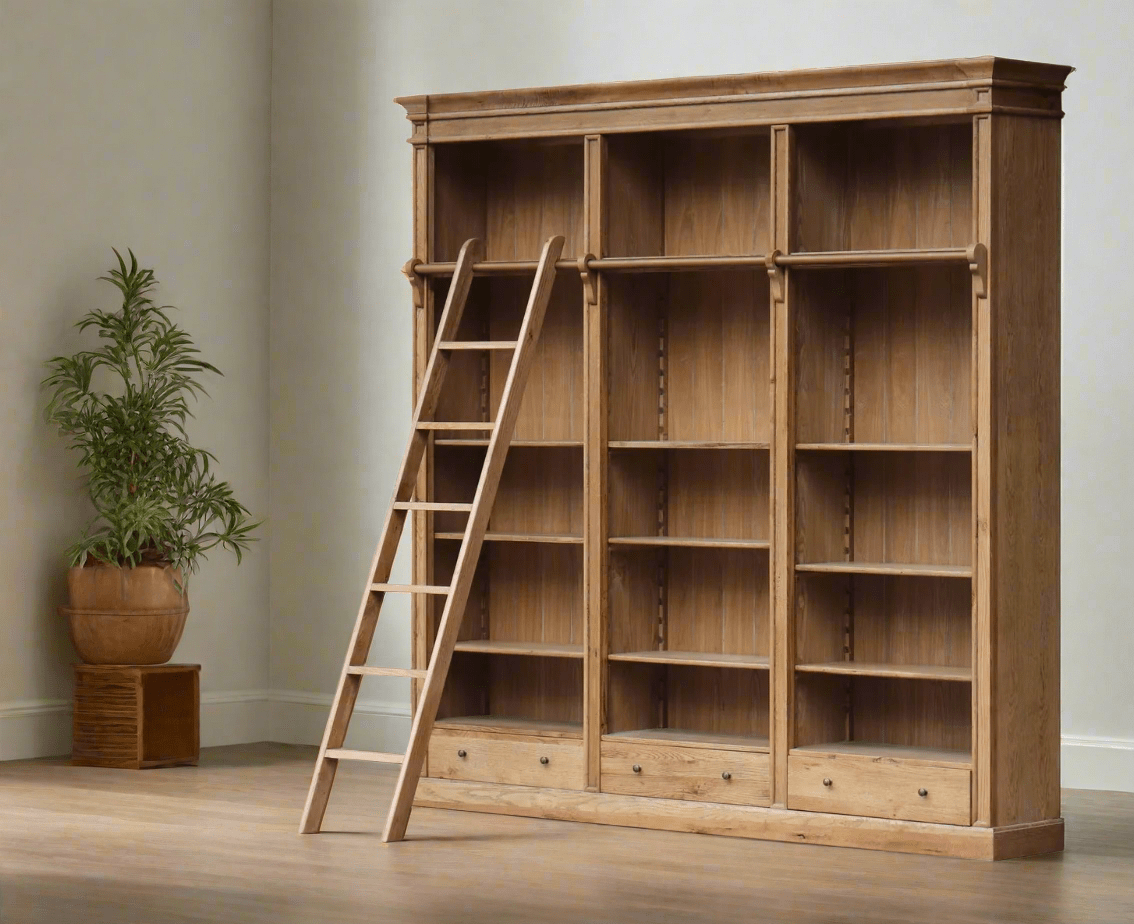 Online8 XL Bookcase with Adjustable Shelves & Ladder Bookcases & Standing Shelves