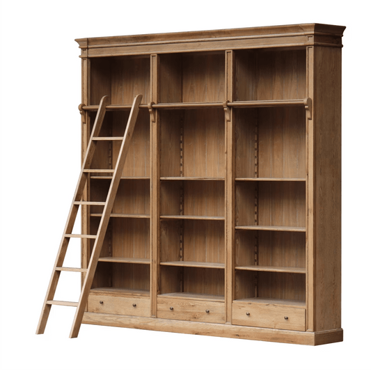 Online8 XL Bookcase with Adjustable Shelves & Ladder Bookcases & Standing Shelves