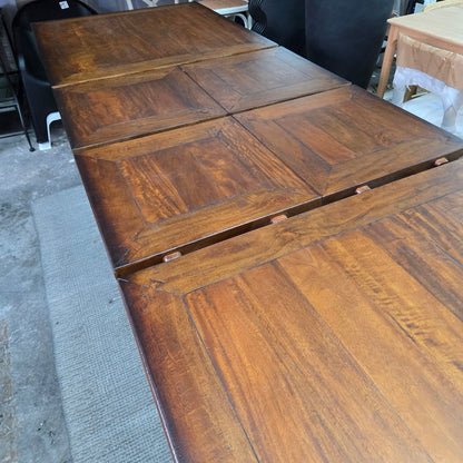 Bosquet Pedestal Double Extension Dining Table at online8 furniture store Auckland