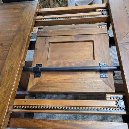 Bosquet Pedestal Double Extension Dining Table at online8 furniture store Auckland