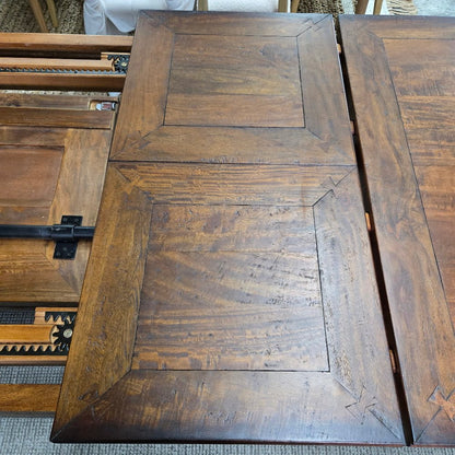 Bosquet Pedestal Double Extension Dining Table at online8 furniture store Auckland