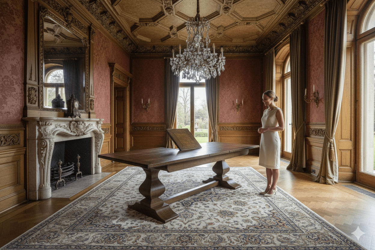 Bosquet Pedestal Double Extension Dining Table at online8 furniture store Auckland