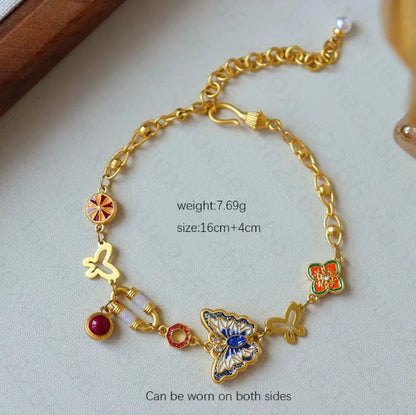 Embellique 18K Copper Gold Plated Dopamine Oil Drop Bracelet