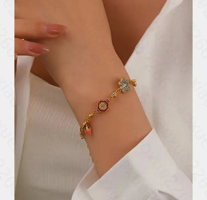 Embellique 18K Copper Gold Plated Dopamine Oil Drop Bracelet