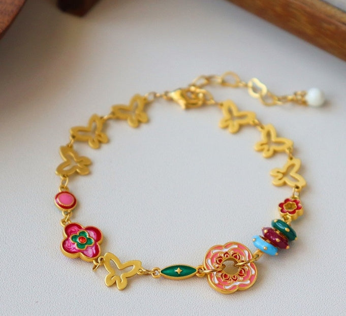 Embellique 18K Copper Gold Plated Dopamine Oil Drop Bracelet