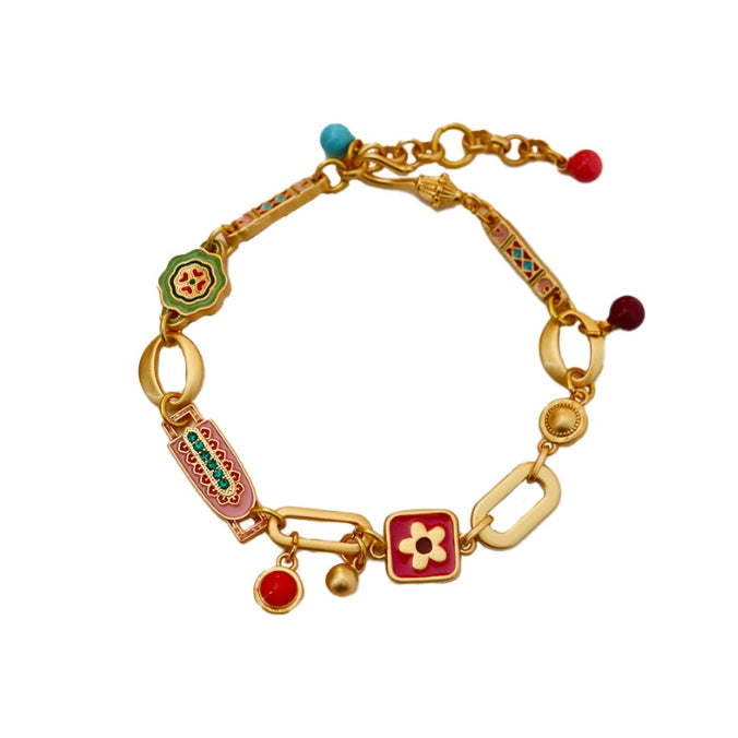 Embellique 18K Copper Gold Plated Dopamine Oil Drop Bracelet