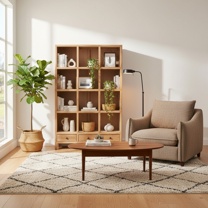 Brasilia Reclaimed Elm Bookcase | Display Cabinet