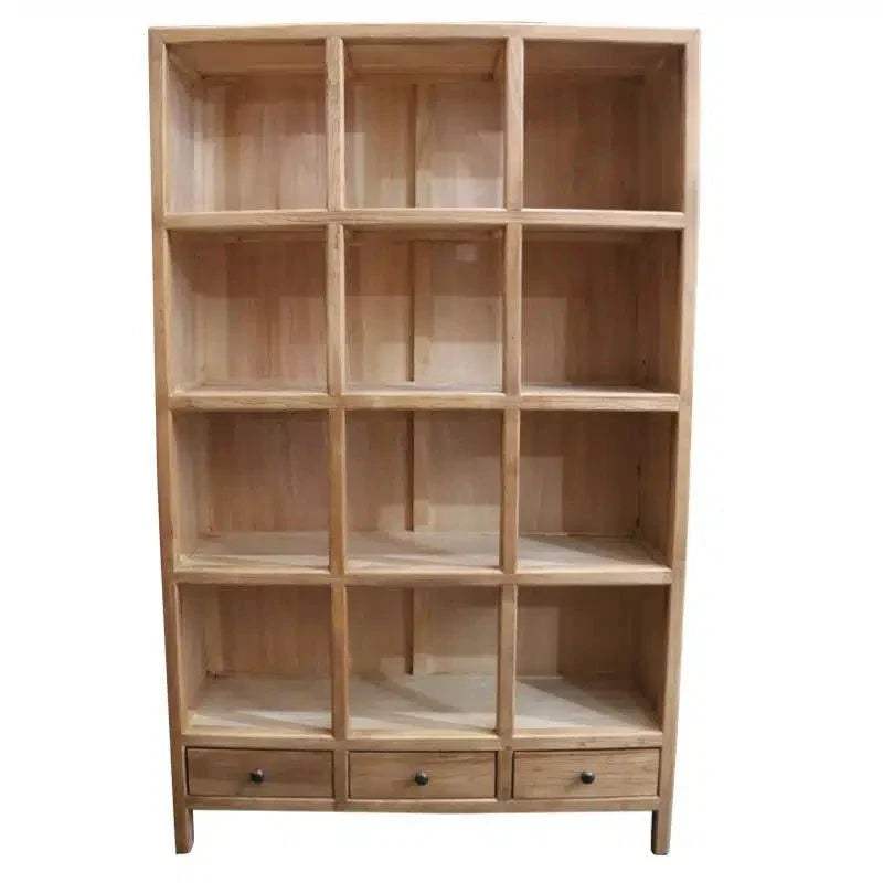Brasilia Reclaimed Elm Bookcase at online8 furniture store Auckland