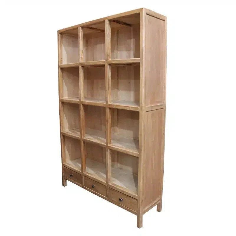 Brasilia Reclaimed Elm Bookcase at online8 furniture store Auckland