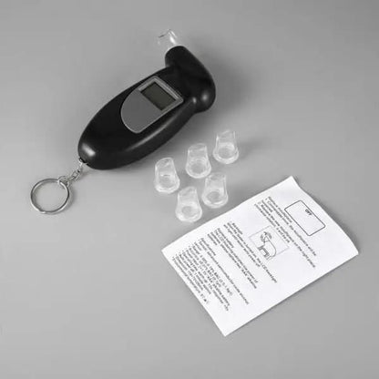 Breathalyzer - Breath Alcohol Tester With 5 Extra Breathalyser Mouth Pieces