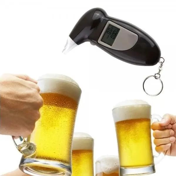 Breathalyzer - Breath Alcohol Tester With 5 Extra Breathalyser Mouth Pieces