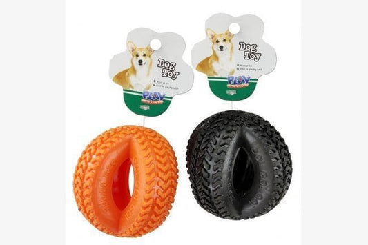 Bro Deals Dog Toys Pet tyre ball play toy 9.5cm