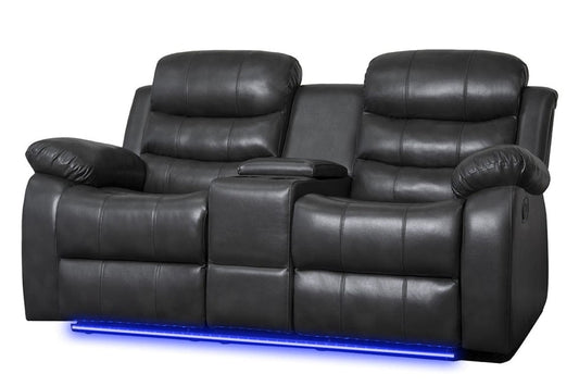 BroDeals 2 Seater Sofa Gavin Manual Recliner 2 Seater Sofa with Console