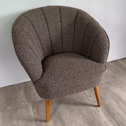 BroDeals Arm chair Gemma Boucle Casual Armchair - Coffee