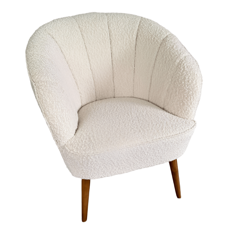 BroDeals Arm chair Gemma Boucle Casual Armchair - Wheat