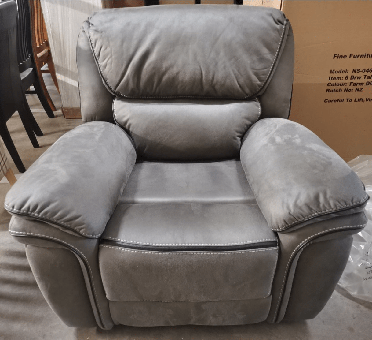 BroDeals Arm chair Moy Recliner Chair - Grey