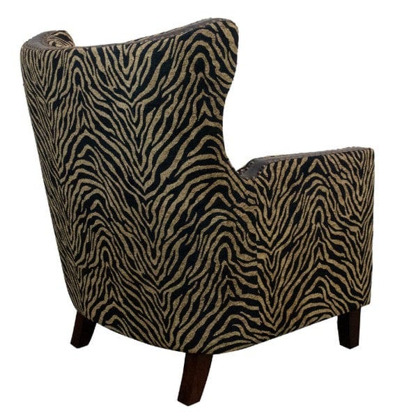 BroDeals Arm Chairs, Recliners & Sleeper Chairs Occasional Arm Chair with Ottoman - Zebra Print
