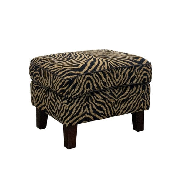 BroDeals Arm Chairs, Recliners & Sleeper Chairs Occasional Arm Chair with Ottoman - Zebra Print
