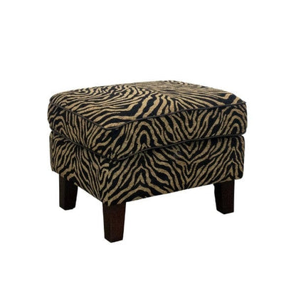 BroDeals Arm Chairs, Recliners & Sleeper Chairs Occasional Arm Chair with Ottoman - Zebra Print