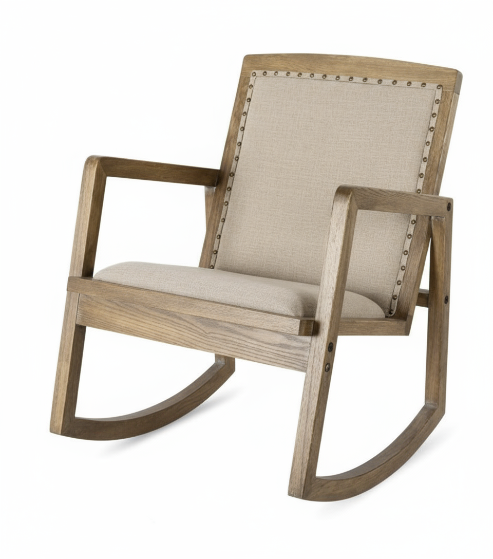 Rocking Armchair - Oak/Linen