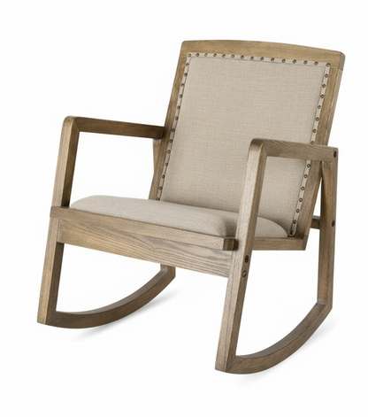 Rocking Armchair - Oak/Linen